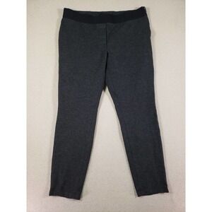 The Legging Pants Womens 10 Gray Compression Pull On Leggings Elastic Waist